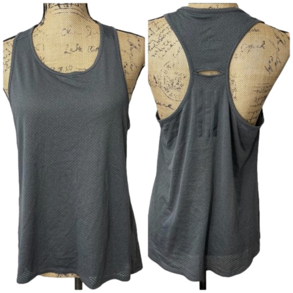 Adidas Keyhole Back Athletic Tank Hi low Lightweight Cover - Picture 1 of 11